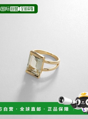 日潮跑腿COCOSHNIK 18K金 绿色石英戒指 10宝石