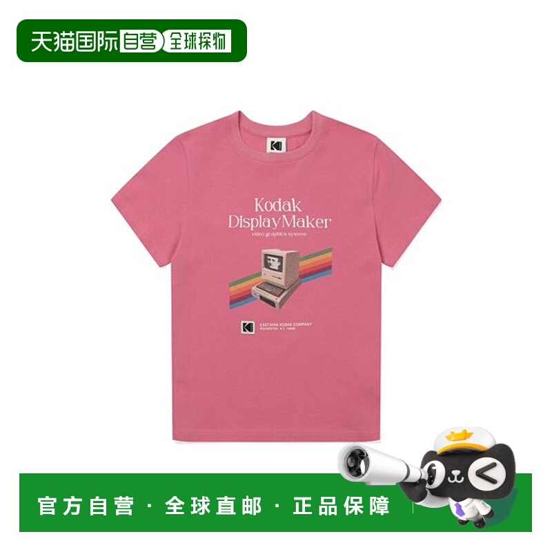 韩国直邮KODAK正品新款美式校园时尚运动女款T恤K3222LRS22PNK