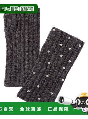 自营sofiacashmere 2X2 Rib Fingerless Cashmere Glove - grey