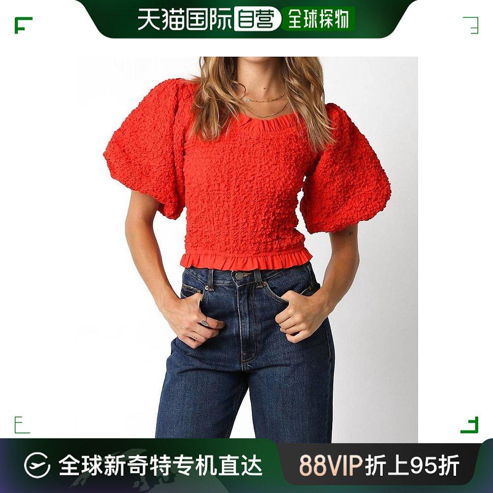 【美国直邮】olivaceous 女士 衬衫牛仔圆领纯棉上衣