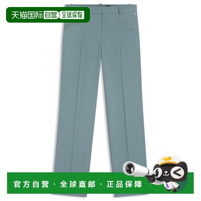 自营bossRegular-fit trousers in virgin wool - blue 美国奥莱