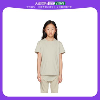 香港直邮潮奢 Rick Owens 女童灰白色 Level 儿童 T 恤童装