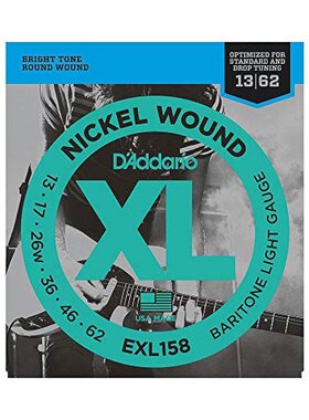 达达里奥 电吉他弦 EXL158 Baritone Light .013-.062