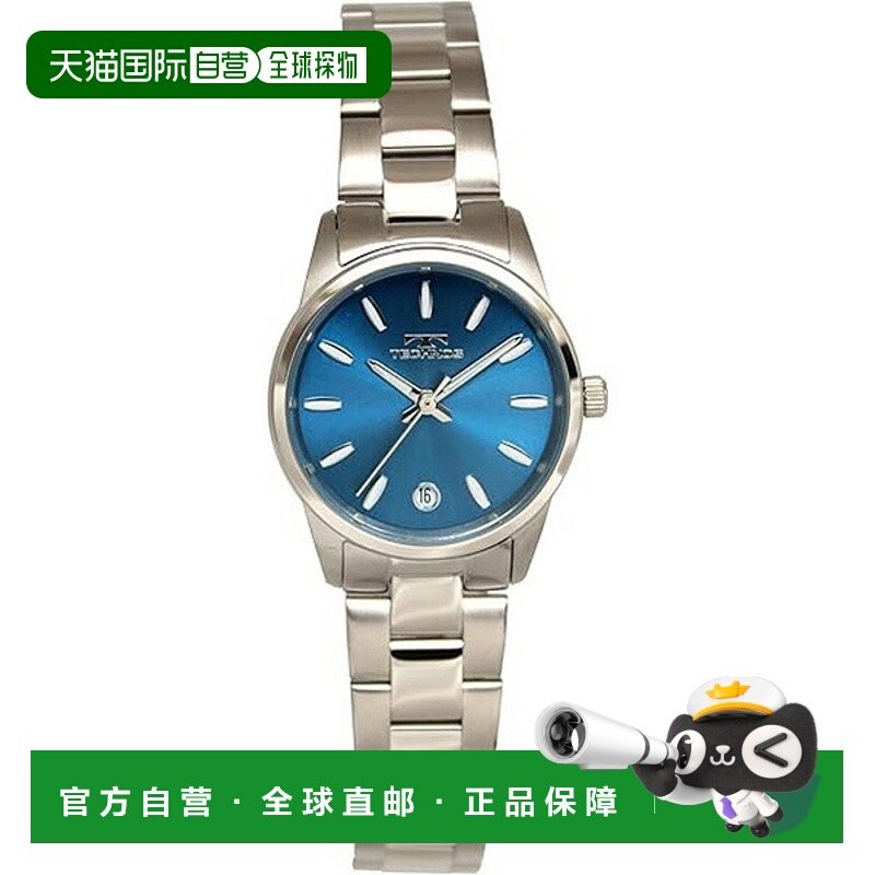 日本直邮TECHNOS T6931SN 女士石英表不锈钢表带防水深度达 3 ATM
