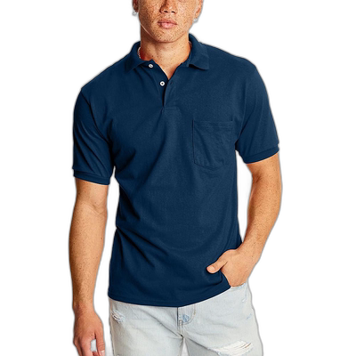 【美国直邮】Hanes|EcoSmart 男士口袋 Polo 衫，2 件装针织经典