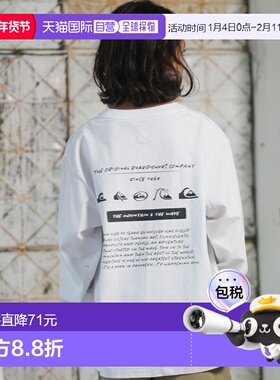 1h可退 日本直邮Quiksilver 儿童宽松长袖T恤 后背印花男装 KLT25