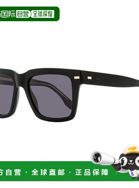 自营Boss Men's Eco Acetate Sunglasses B1442S 807IR Black 53m
