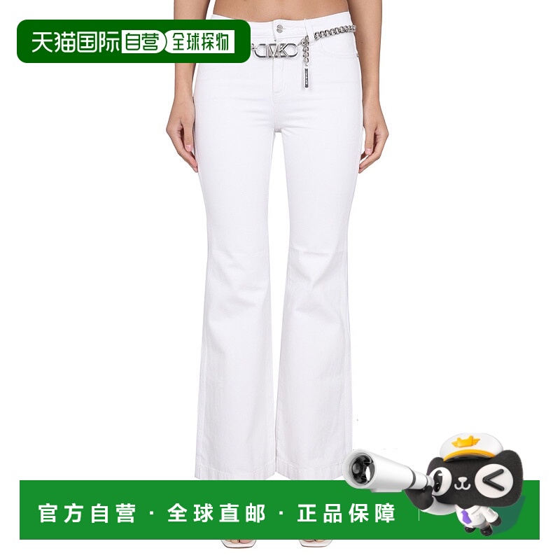 香港直邮潮奢 Michael Kors 迈克高仕 女士 Logo腰带长裤牛仔裤