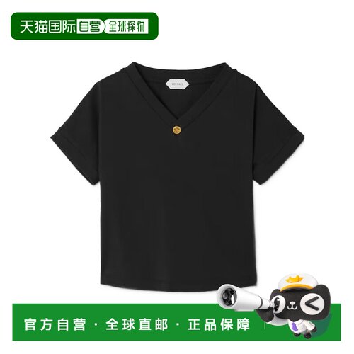 香港直邮VERSACE 女童T恤 10250101A181461B560 AW2026 黑色短袖