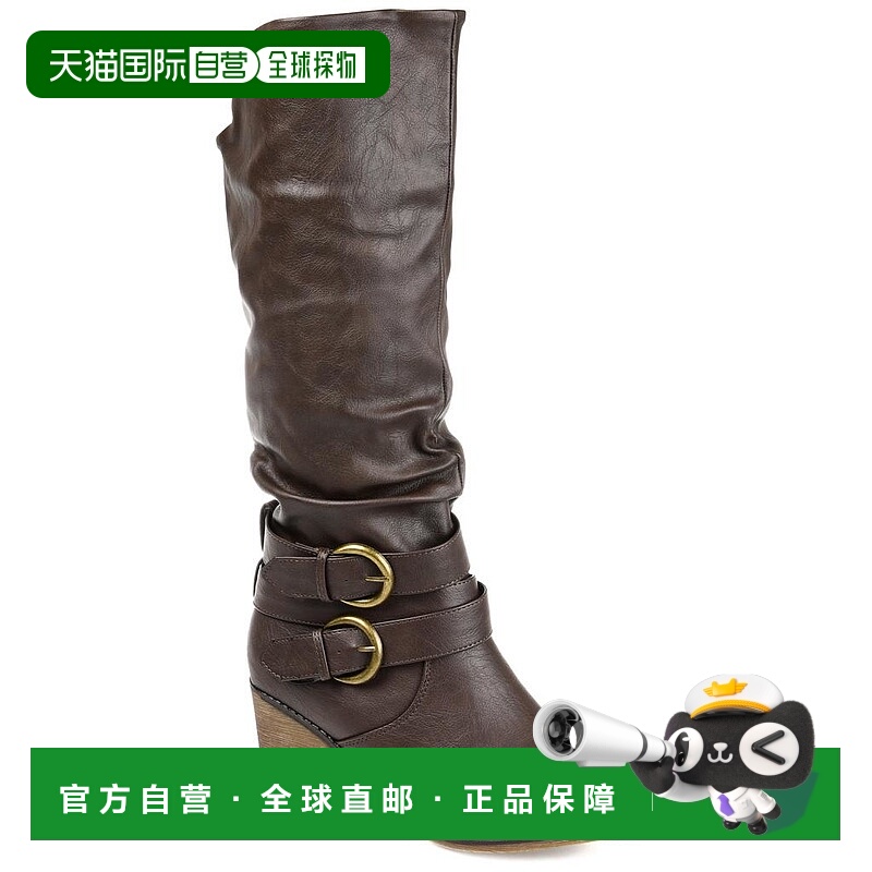 【美国直邮】Journee Collection 女士宽脚宽小腿时装靴 舒适优雅