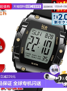 日本直邮ICE-WATCH ICE 数字假日腕表男女通用黑金配色024564