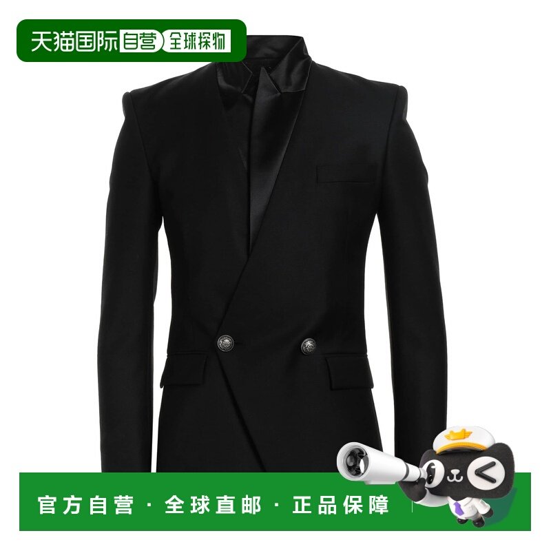 1h可退 香港直邮潮奢 Balmain 巴尔曼 男士 西装外套 black黑色,男装,商务正装西服,淘宝优惠券,粉丝福利购,淘宝优惠卷