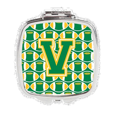自营 Carolines Treasures CJ1069-VSCM 字母 V 足球绿色和金色紧