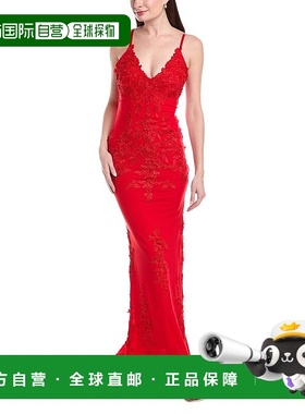 自营 issue new york问题纽约礼服-红色 美国奥莱直发新款连衣裙