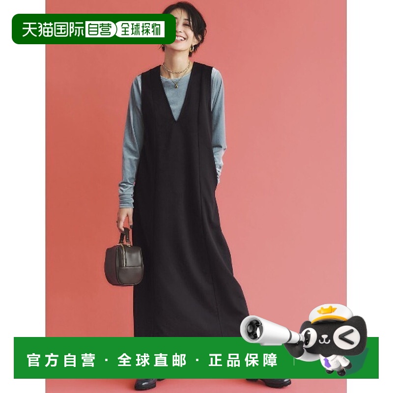 1h可退 日本直邮IEDIT 女士可前后穿着的无袖A字连衣裙 304307