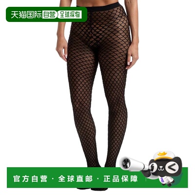 1h可退 香港直邮Wolford 女士 天鹅绒网状幻觉连裤袜 black黑色