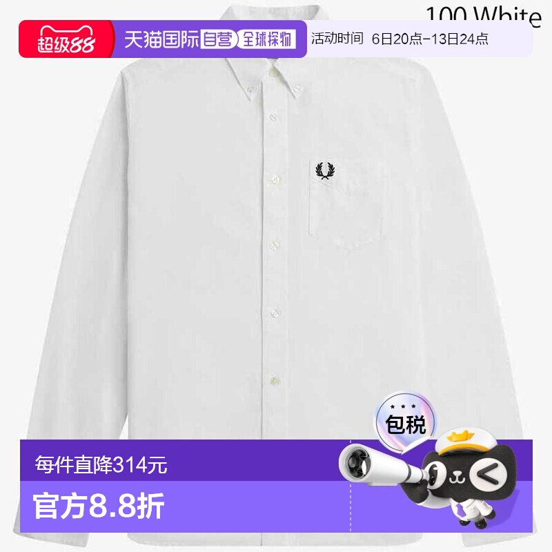 日本直邮Fred Perry 衬衫Fred Perry 长袖牛津衬衫 M5516Fred Per图片