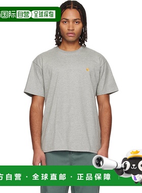 1h可退 香港直邮潮奢 CARHARTT WIP 男士 灰色 Chase T 恤 I02639