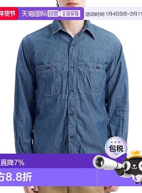 韩国直邮ORSLOW 宽松版型牛仔布工作衬衫 (01-8270-84) 长袖衬衫