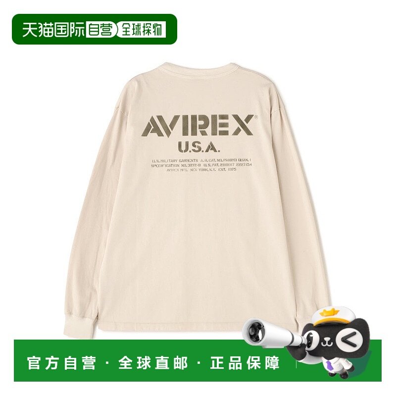 日本直邮AVIREX 军事模板长袖T恤 [AV1129EM021626]