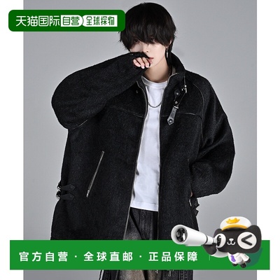 1h可退 日本直邮ADRER男女同款宽松半拉链仿皮拼接中长款夹克 ADR