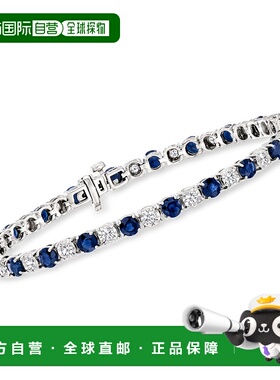 Ross-Simons Sapphire and Diamond Tennis Bracelet in Sterling