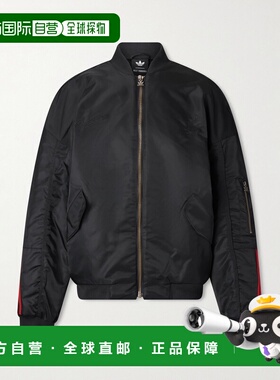 香港直邮Adidas 男士 + Willy Chavarria 条纹缎面短夹克 KD9361B