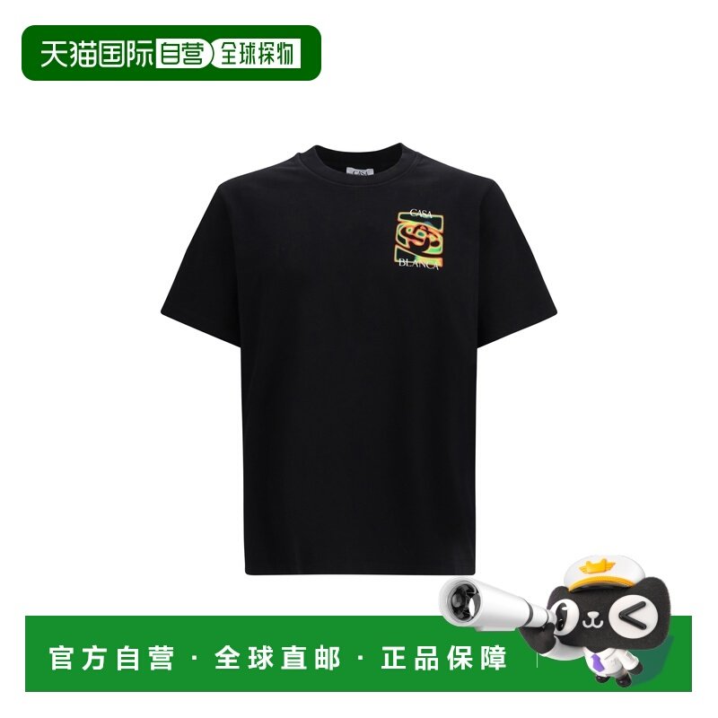 香港直邮Casablanca 男士 Heat Map T恤 MSP26JTS00106BLACK