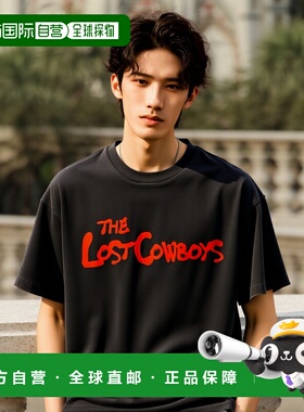 1h可退 日本直邮LASTMAN 男女同款复古喷漆字母印花短袖T恤  251L