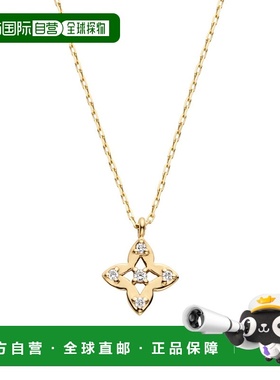 1h可退 日本直邮L.A.H 女士 K10黄金 钻石项链 四瓣花设计 日常穿