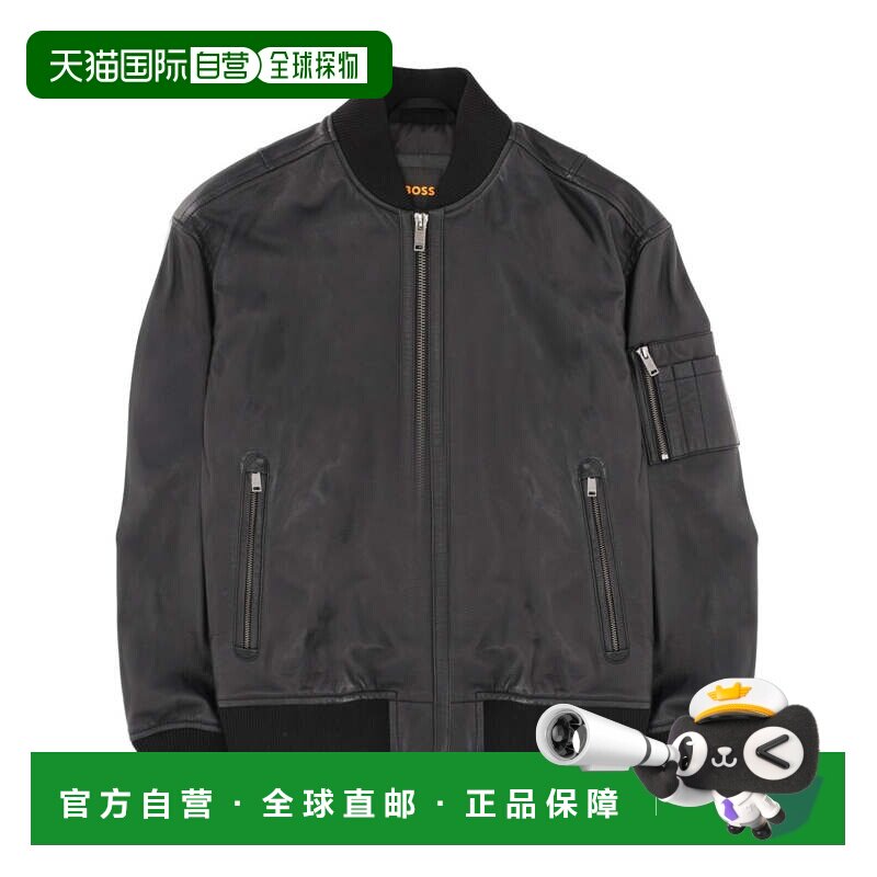 自营bossJakri Black Lamb Leather Jacket - black 美国奥莱直发图片