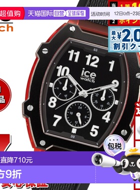 日本直邮ICE-WATCH 男士腕表冰雪假日系列黑红配色023316