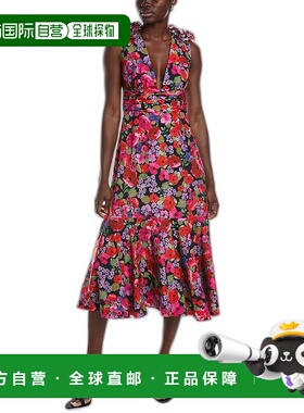 AMUR Sorena 深 V 长裙 - 黑色 【美国奥莱】直发连衣裙服饰