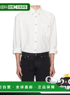 香港直邮A.P.C. 男士衬衫 COHAHH12599AAC CO 白色 徽标刺绣衬衫