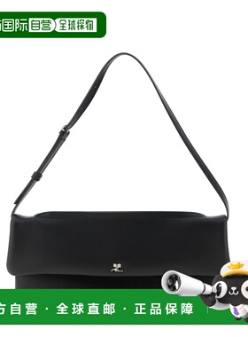 1h可退 香港直邮潮奢 Courreges 女士 黑色 Cuff Leather 单肩包