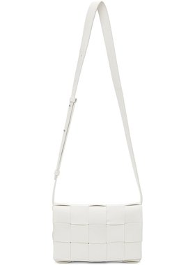 bottegaveneta葆蝶家男士白色斜挎包时尚潮流经典百搭