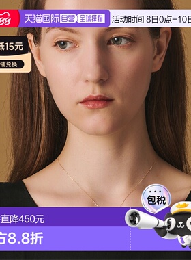 日本直邮日潮 agete 阿卡朵【限定款】首字母K／K10钻石项链白色