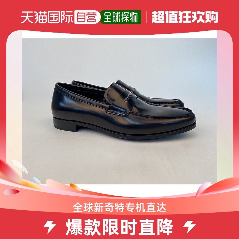 香港直邮GIORGIO ARMANI 男士黑色皮鞋 X2A250-XAT04-00002
