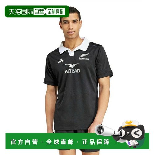 日本直邮 adidas 橄榄球 AEROREADY 半袖球衣 男士全黑主场款 [IX