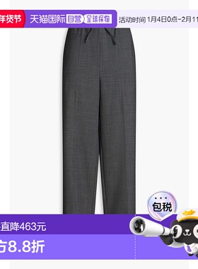 1h可退 香港直邮Sandro 女士 羊毛混纺斜纹布阔腿裤 SFPPA01265AN