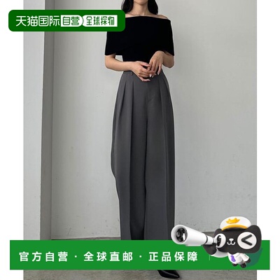 1h可退 日本直邮JUNOAH Louere 双褶裤阔腿裤女裤西装裤