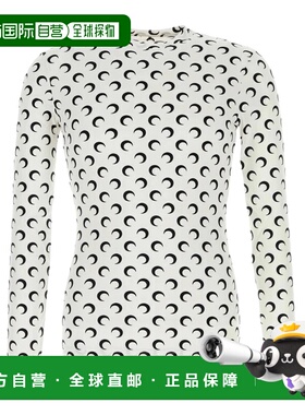 香港直邮Marine Serre 印花长袖T恤 MTS003ACJER0001