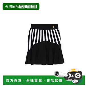 黑色 香港直邮BALMAIN AW2024 DF1LB663KG58EAB 百褶 女士半身裙