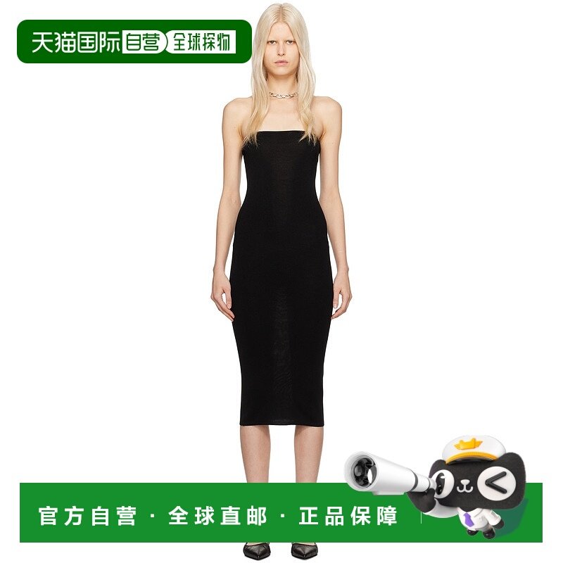 1h可退 香港直邮潮奢 ST.AGNI 女士 黑色 90s 连衣裙 R24913BLK