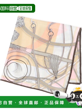 1h可退 日本直邮manipuri 女士 真丝方巾 CLASSIC BELT经典腰带纹