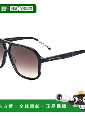 自营 scotch & sodaScotch&Soda男式57毫米灰色太阳镜-酒红色 美