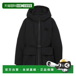 香港直邮BURBERRY 女士外套 80726641 SS2024 黑色 长袖羽绒服