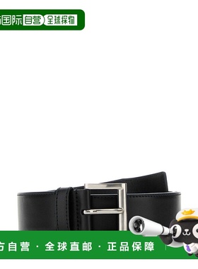 1h可退 香港直邮潮奢 Prada 普拉达 女士 黑色皮带腰带 1CC537ASK