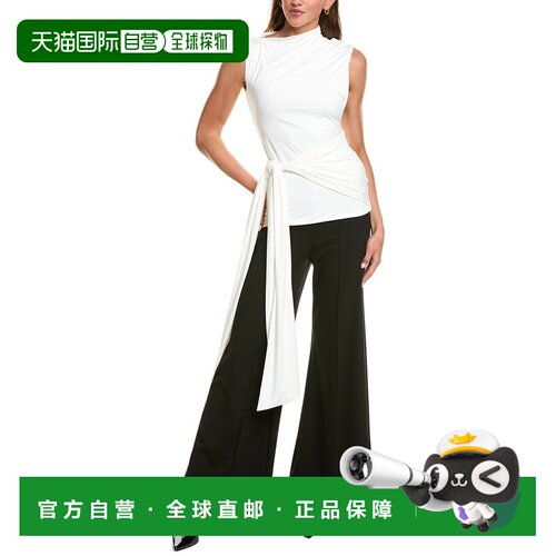 自营Bardot Jordan Longline领带上衣-白色 美国奥莱直发