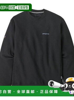 自营欧洲直邮PATAGONIA FITZ ROY ICON黑色再生聚酯圆领卫衣男女